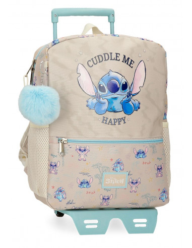 MOCHILA ADAP. C/CARRO 33CM. STITCH CUDDLE ME HAPPY